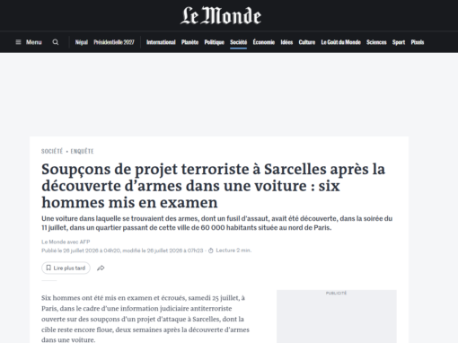 Soupçons de projet terroriste à Sarcelles : Me Steeve Ruben assiste l&rsquo;un des mis en examen