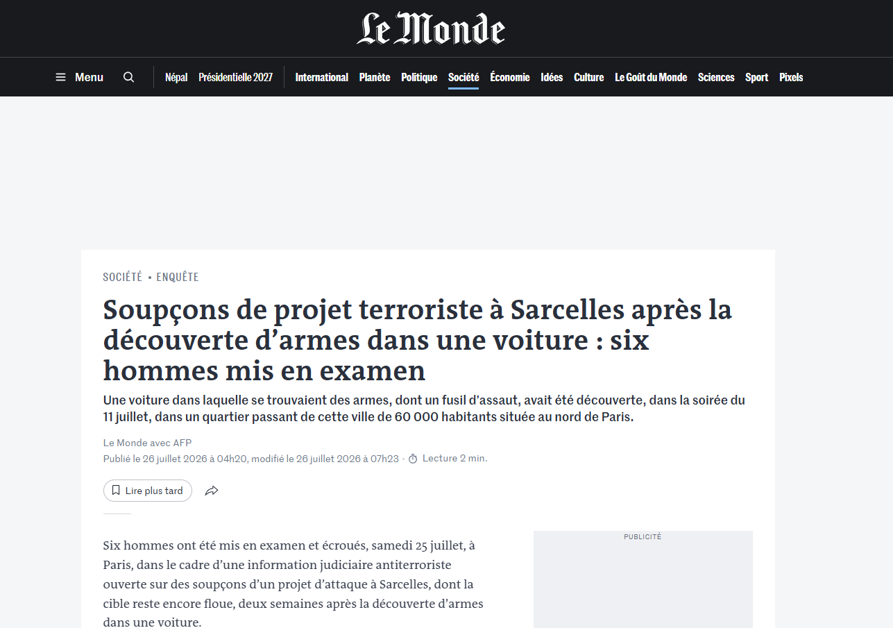 Soupçons de projet terroriste à Sarcelles : Me Steeve Ruben assiste l&rsquo;un des mis en examen