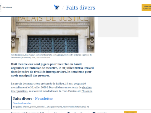 Meurtre de Saïdou à Évry : un procès devant la cour d&rsquo;assises de l&rsquo;Essonne